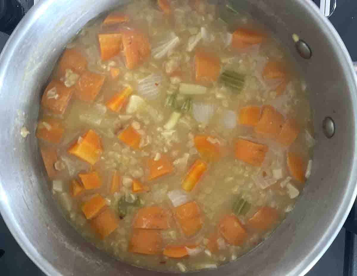 cooked soup.