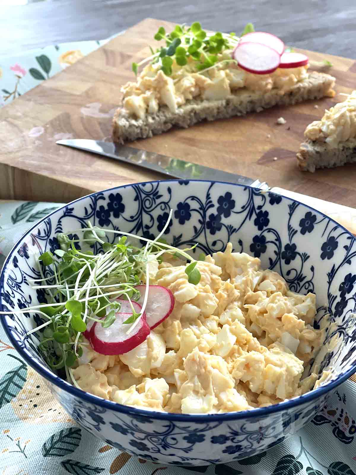 egg mayonnaise in a bowl.