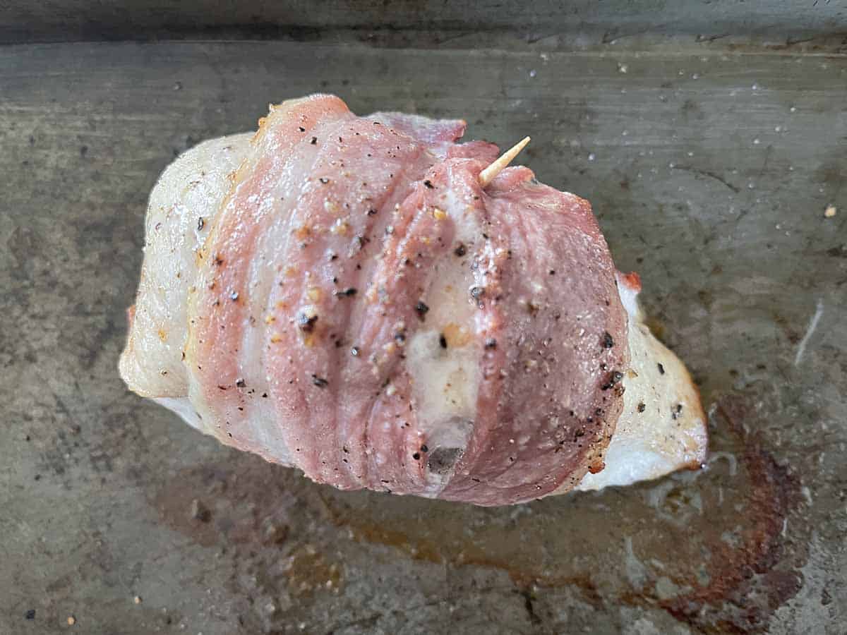 cooked stuffed chicken breast.