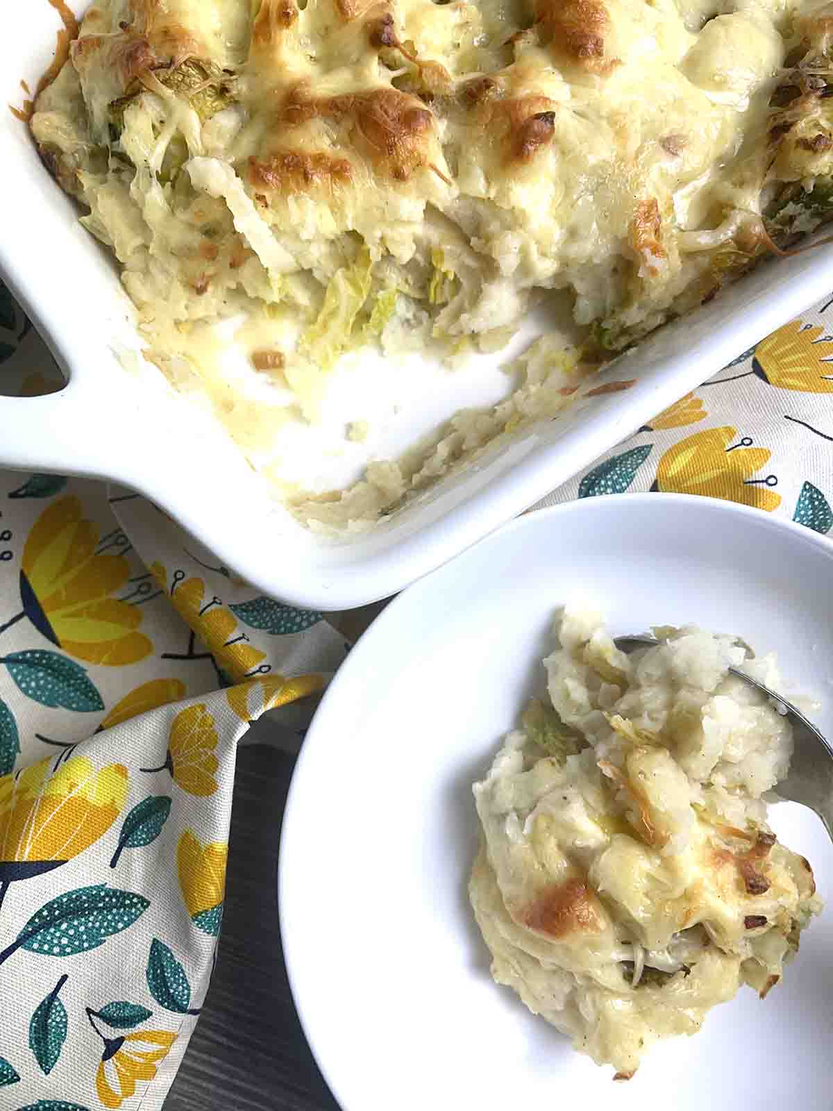 portion of bubble and squeak potatoes.