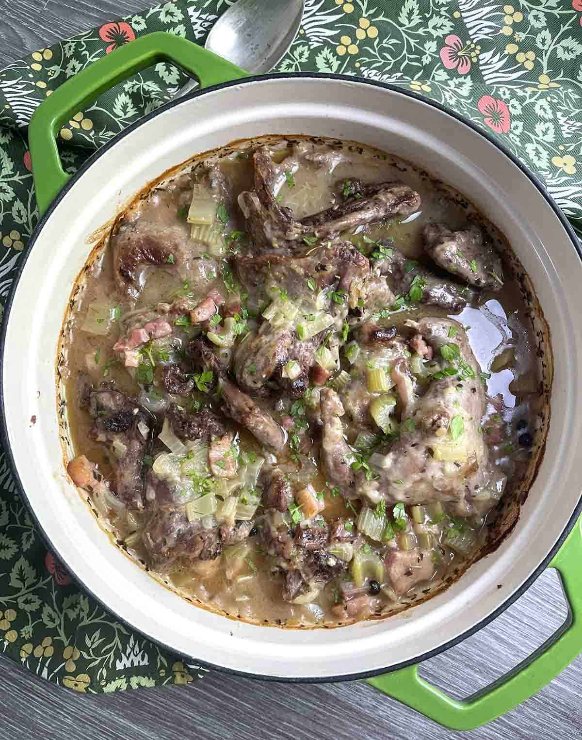 squrrel stew in a dish.