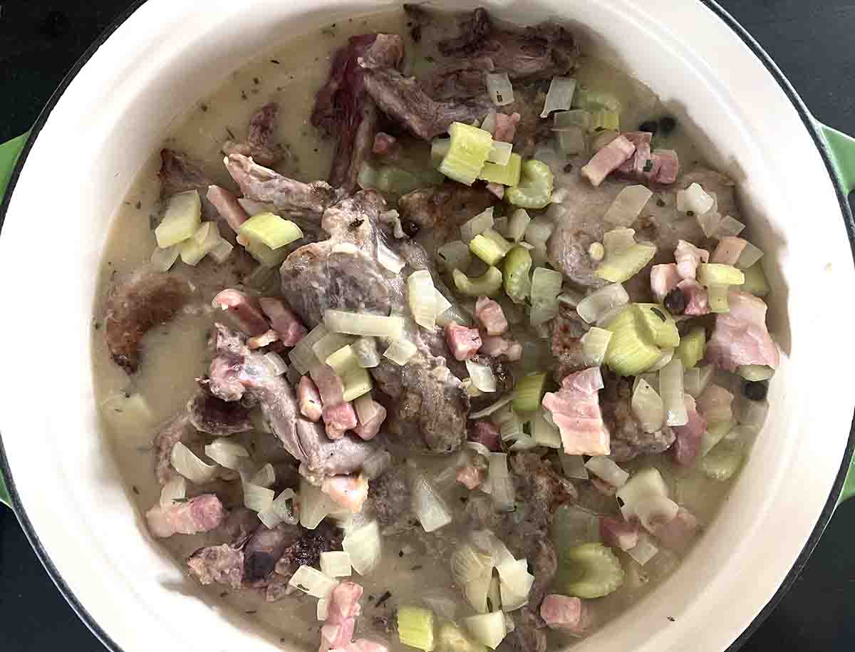 cooked squirrel stew.