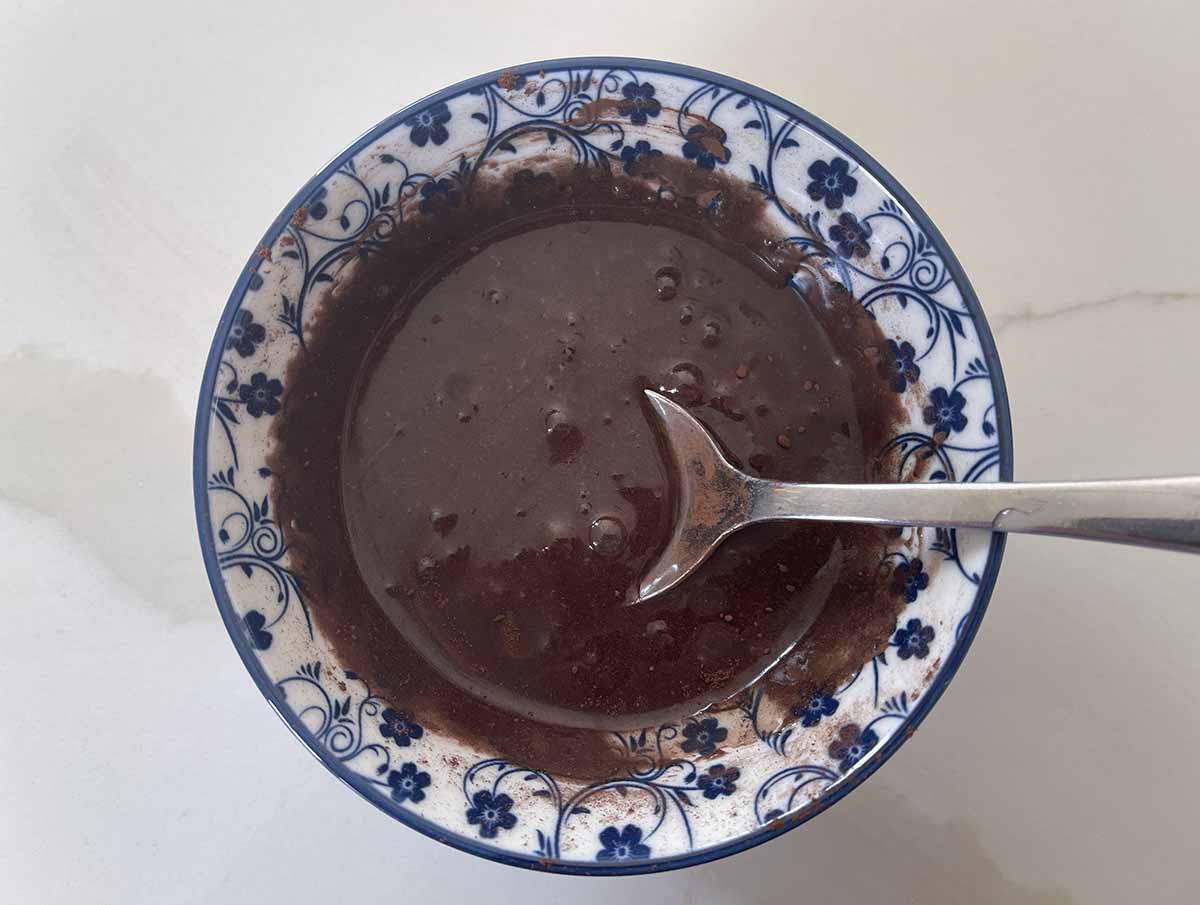 syrup and cocoa mixed.