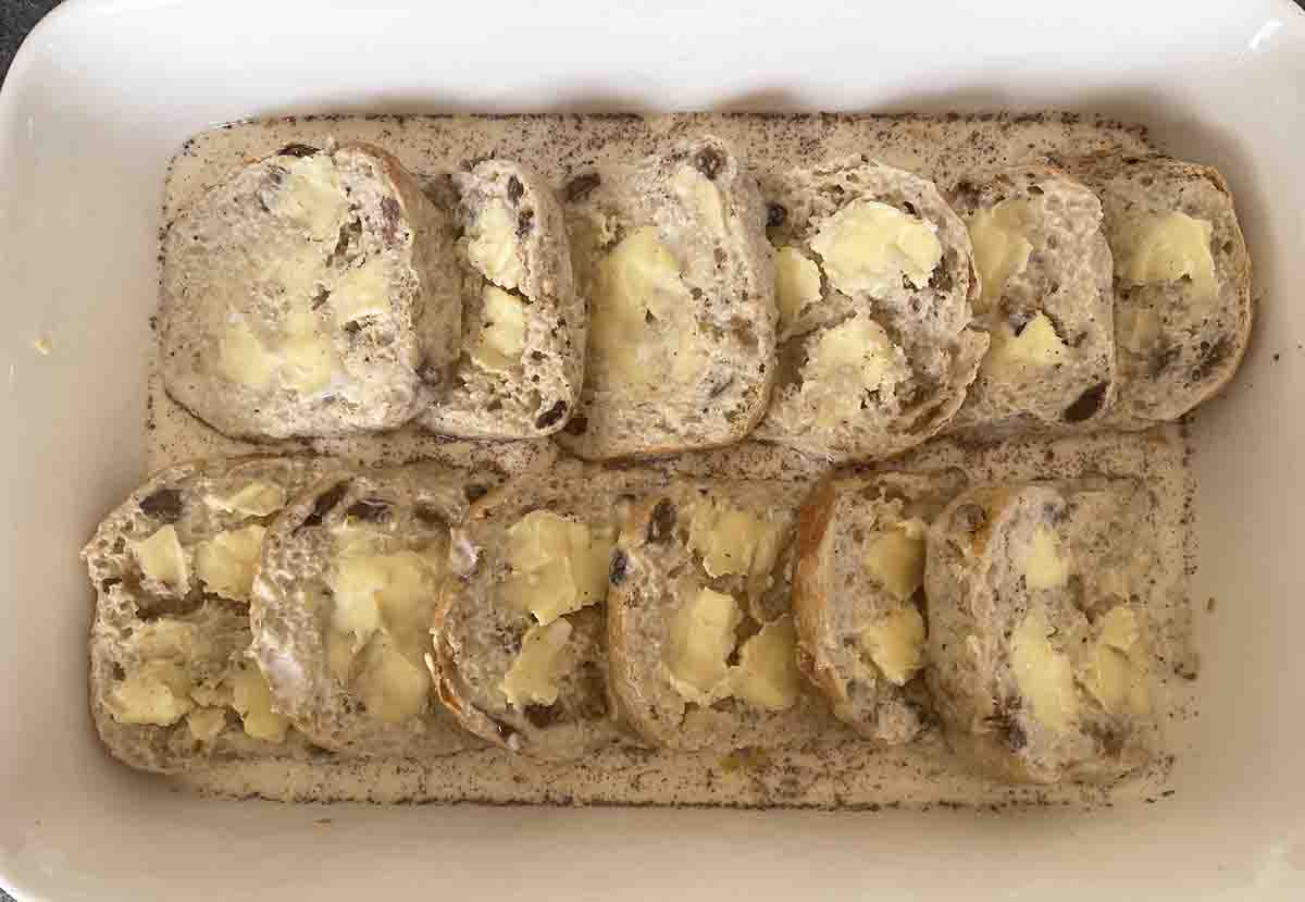 custard added to dish.