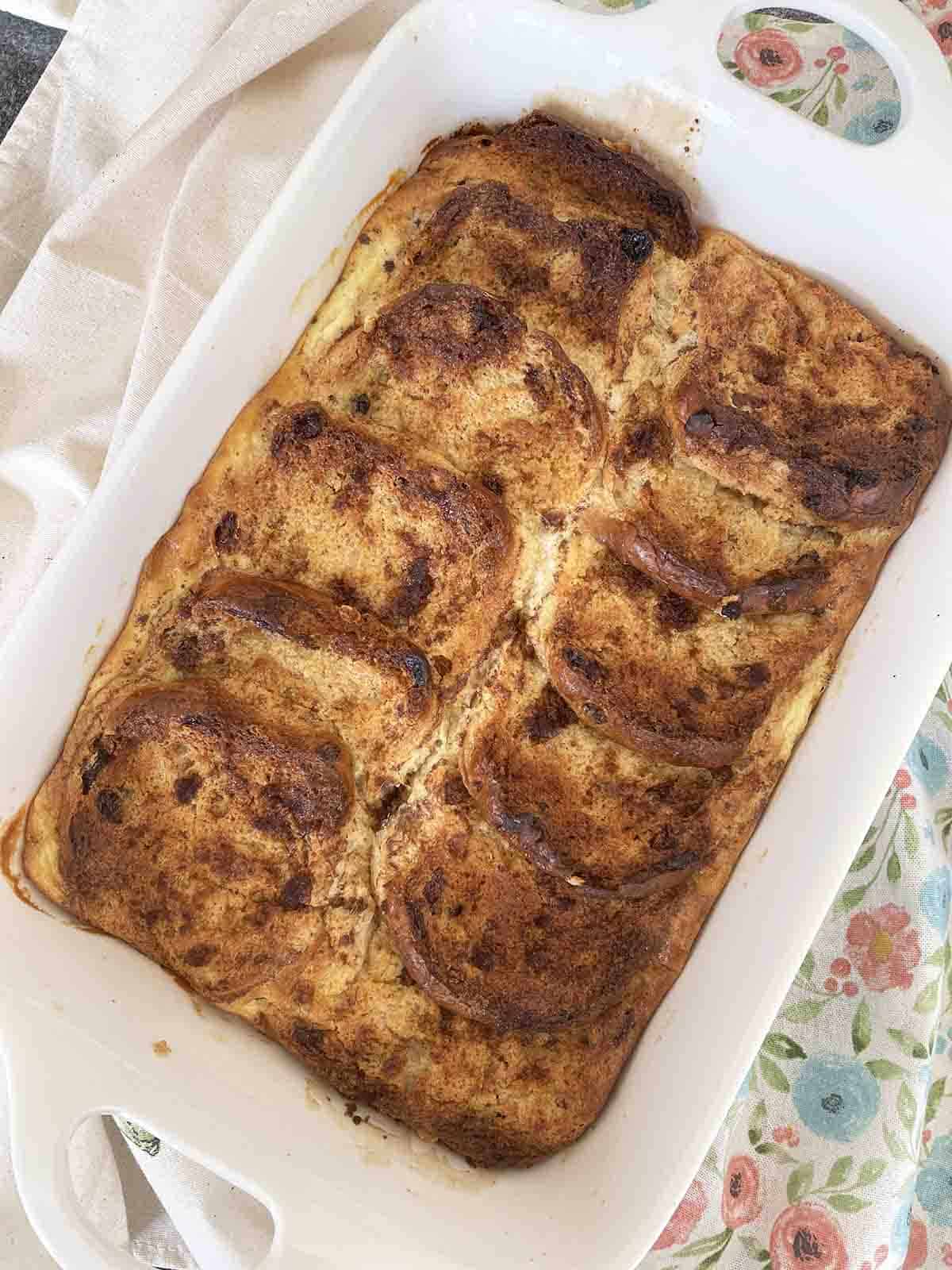 Hot Cross Bun Bread and Butter Pudding